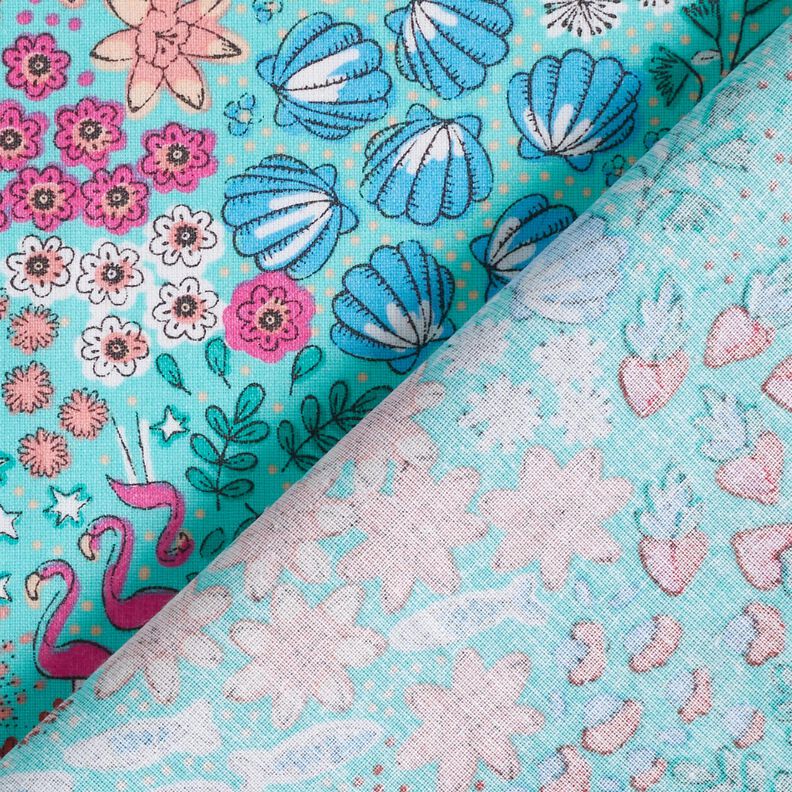 Coated Cotton maritime mix – aqua blue, image number 4