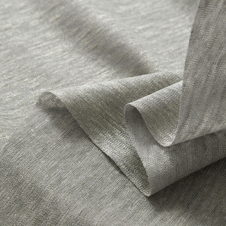 Shimmer melange linen jersey – elephant grey/silver,  image number 3