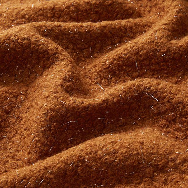 Shiny Threads Bouclé Knit – caramel,  image number 2