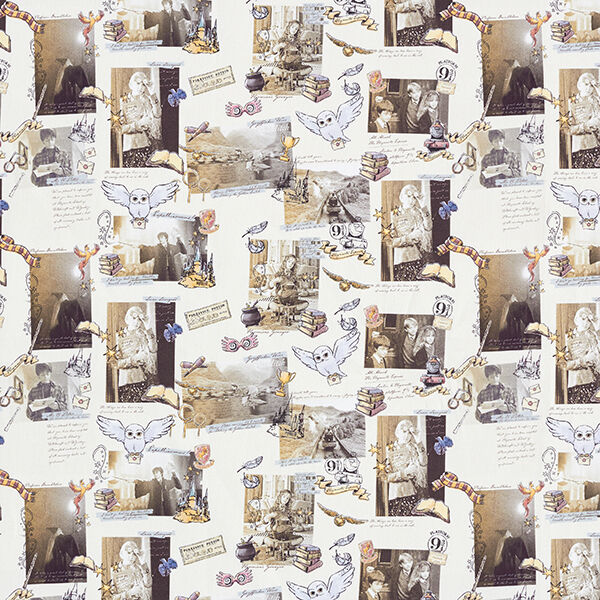 Cretonne Licensed Fabric ‘Harry Potter’ Memories | Warner Bros. – light beige,  image number 1