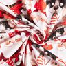 French Terry Animals in Christmas costumes Digital Print – white/chili,  thumbnail number 3