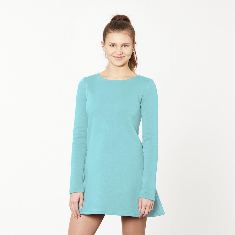 Light Cotton Sweatshirt Fabric Plain – ice blue, image number 10