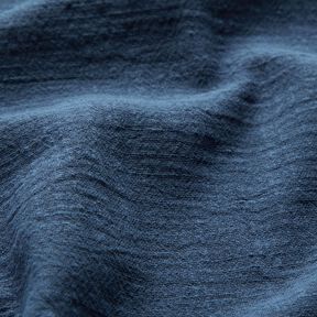 Linen look cotton fabric – royal blue | Remnant 80cm, 