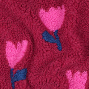 Teddy Fur Tulips | Poppy Fabrics – carmine, 