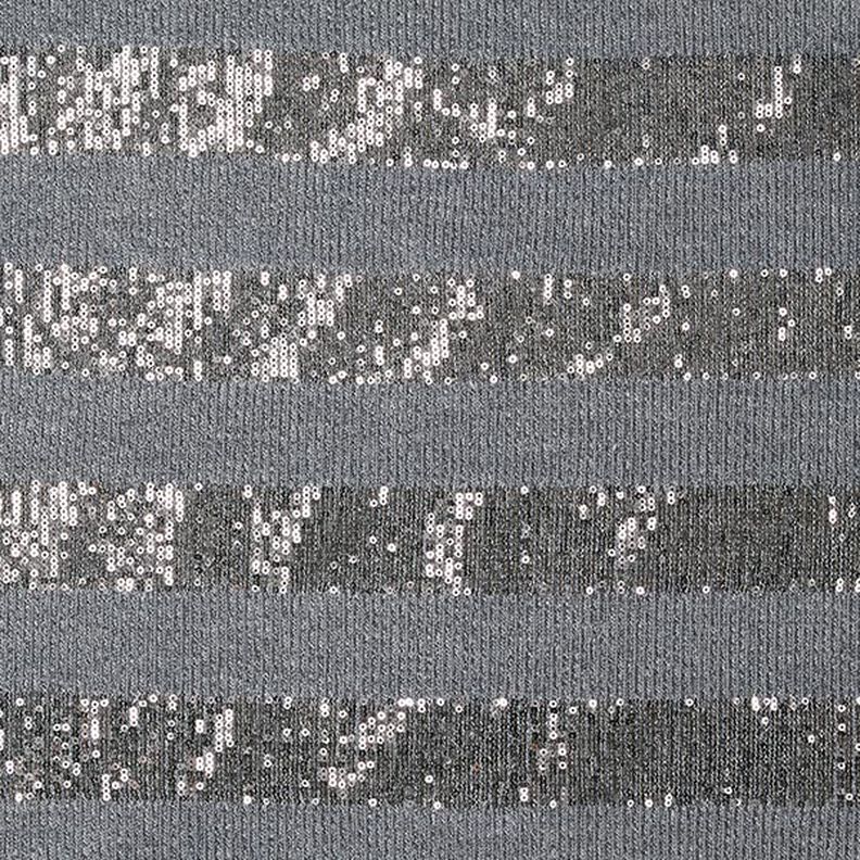 Horizontal Stripes Glitter Sequin Knit – grey,  image number 1