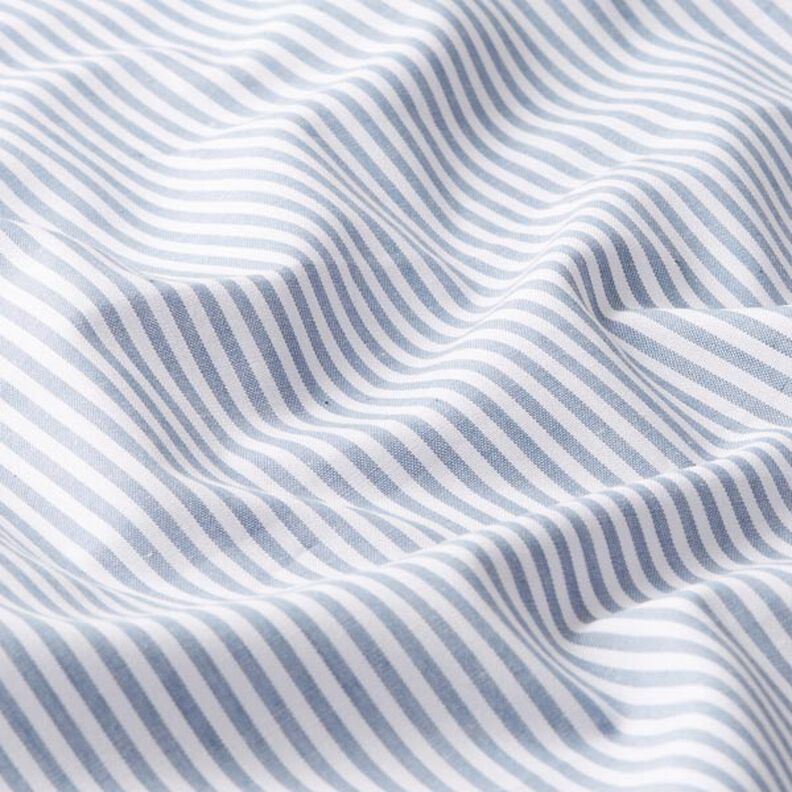 Cotton Poplin Stripes, yarn-dyed – denim blue/white,  image number 2