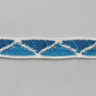 Ibiza Cotton Ribbon [ 22 mm ] – offwhite/navy blue, 