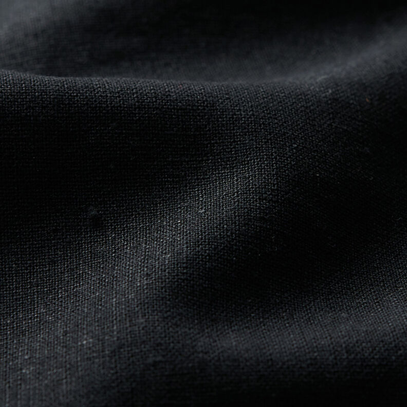 Linen Cotton Blend Plain – black,  image number 2