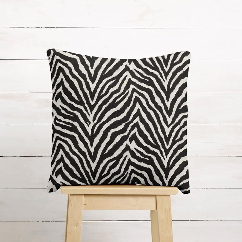 Decor Fabric Jacquard Zebra – ivory/black,  image number 7