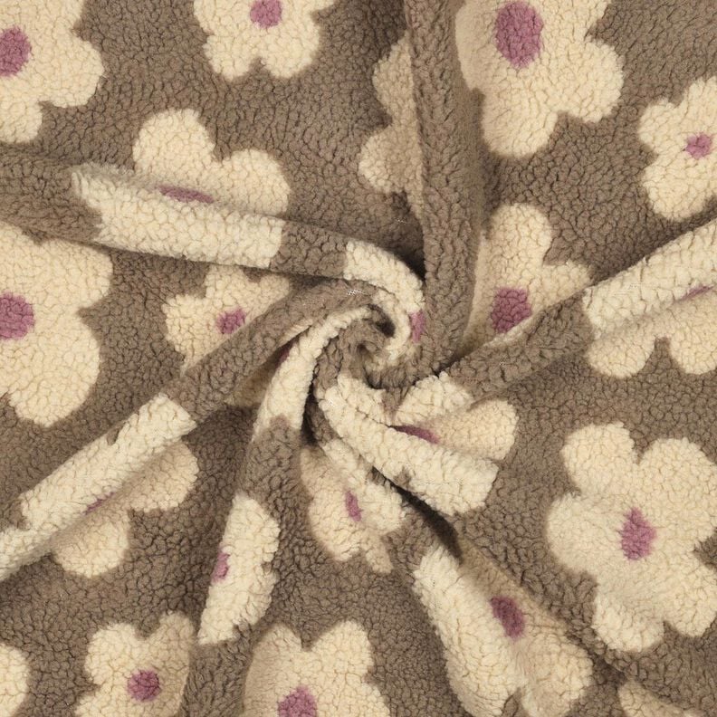 Teddy Fur Flowers | Poppy Fabrics &ndash; dune/light beige,  image number 3