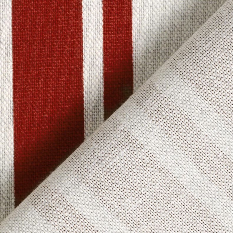 Decor Fabric Panama Block Stripes – offwhite/misty grey, image number 4