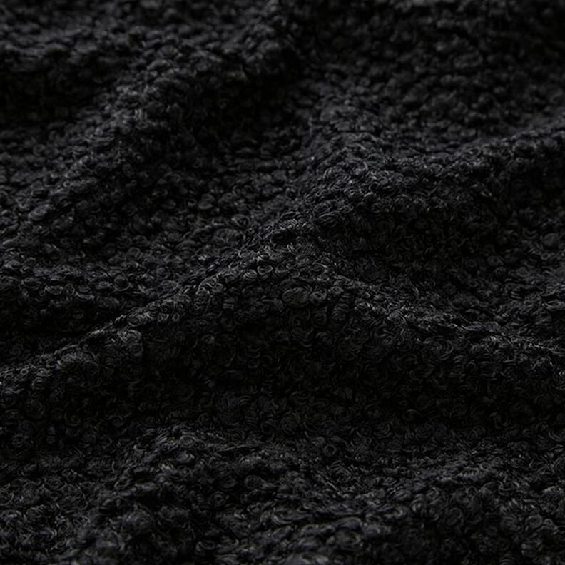 Plain Bouclé Knit – black,  image number 2