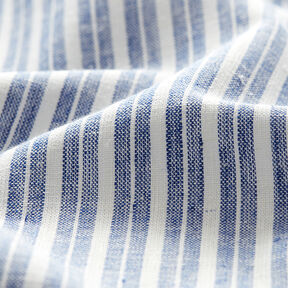 Linen Cotton Blend Wide Stripes – denim blue/offwhite, 