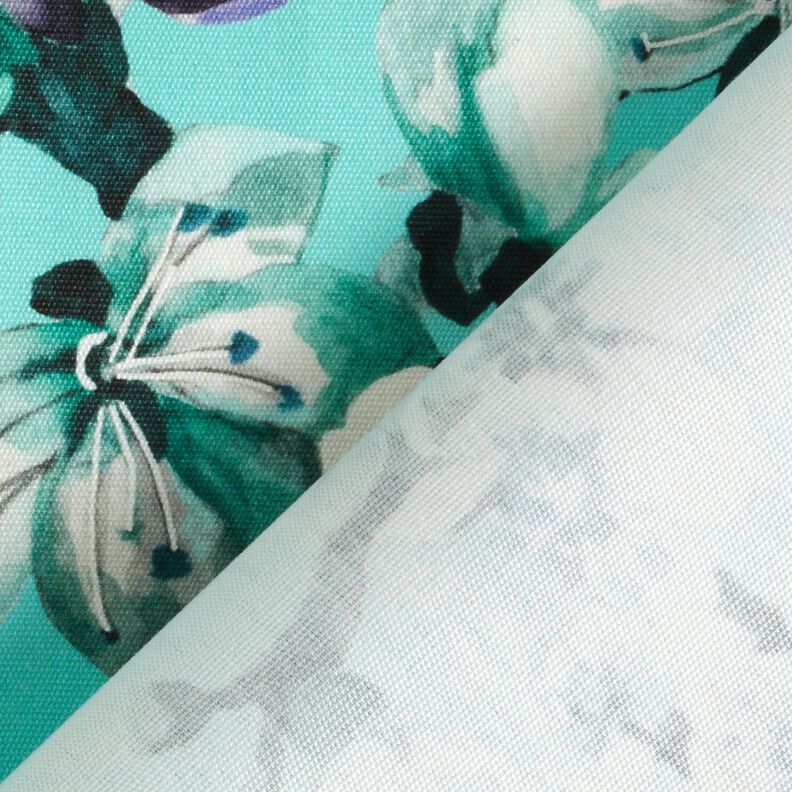 Outdoor Fabric Canvas cherry blossom – aqua blue,  image number 5