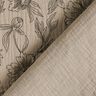 Double Gauze/Muslin Large Flowers – light taupe/black,  thumbnail number 4