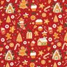 Cotton Poplin Lebkuchen – carmine/mustard,  thumbnail number 1