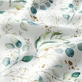 Cotton Poplin Digital Print Eucalyptus – offwhite, 
