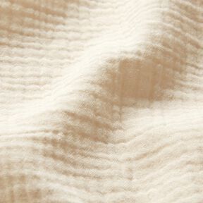 GOTS Unbleached muslin/double crinkle woven fabric | Tula – natural, 