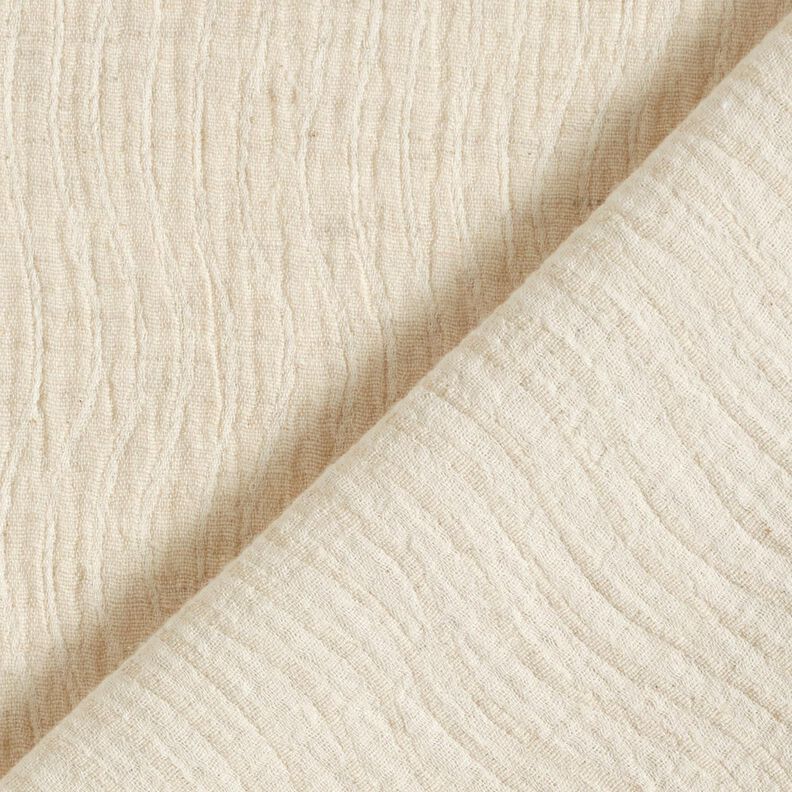 Linen Cotton Blend Jacquard Wave Pattern – natural,  image number 1