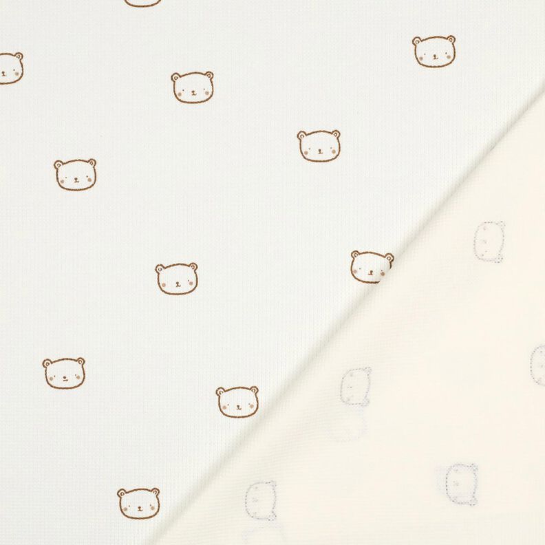 Waffle Jersey little bear | Poppy Fabrics – offwhite/fawn, image number 4