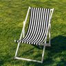 Outdoor Deckchair fabric Longitudinal stripes 44 cm – black,  thumbnail number 4