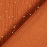 Scattered Gold Polka Dots Cotton Muslin – terracotta/gold,  thumbnail number 4