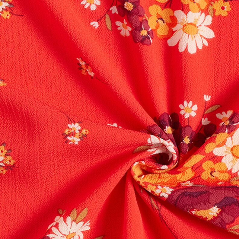 Bouquet crepe fabric – chili,  image number 3