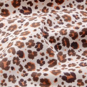 Cotton Cretonne large leopard spots – medium brown/light beige, 