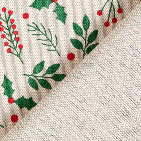 Decor Fabric Half Panama Classic Mistletoe – beige/green, image number 4