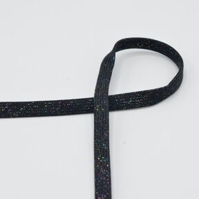Flat cord Hoodie Lurex [8 mm] – black/metallic gold, 