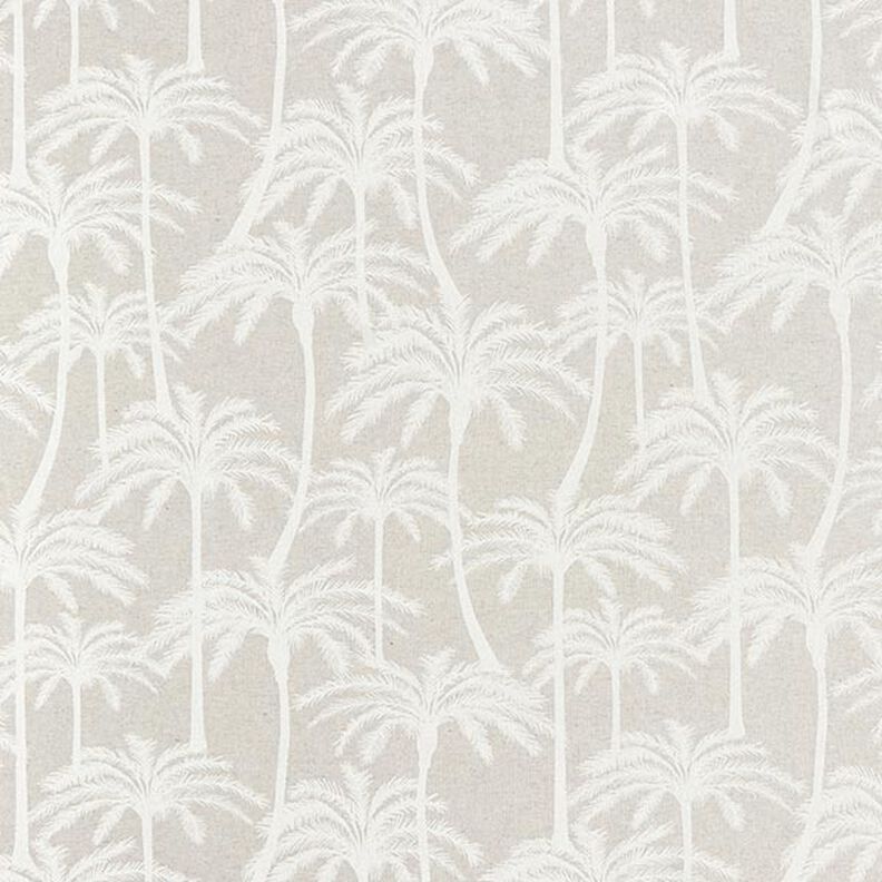 Decor Fabric Half Panama palms – white,  image number 1