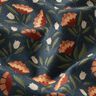 Cotton Poplin delicate flowers – blue-black/terracotta,  thumbnail number 2