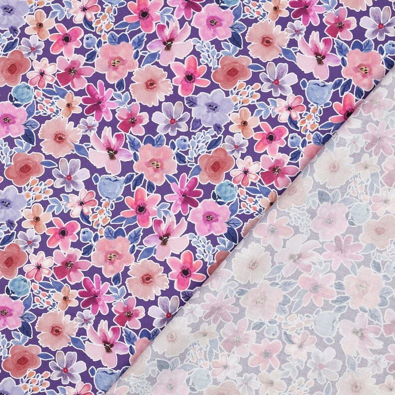 Cotton Poplin Flowers | Poppy Fabrics – red lilac,  image number 4