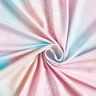 Cotton Jersey Snowflakes watercolor gradient | Glitzerpüppi – ice blue/rosé,  thumbnail number 3