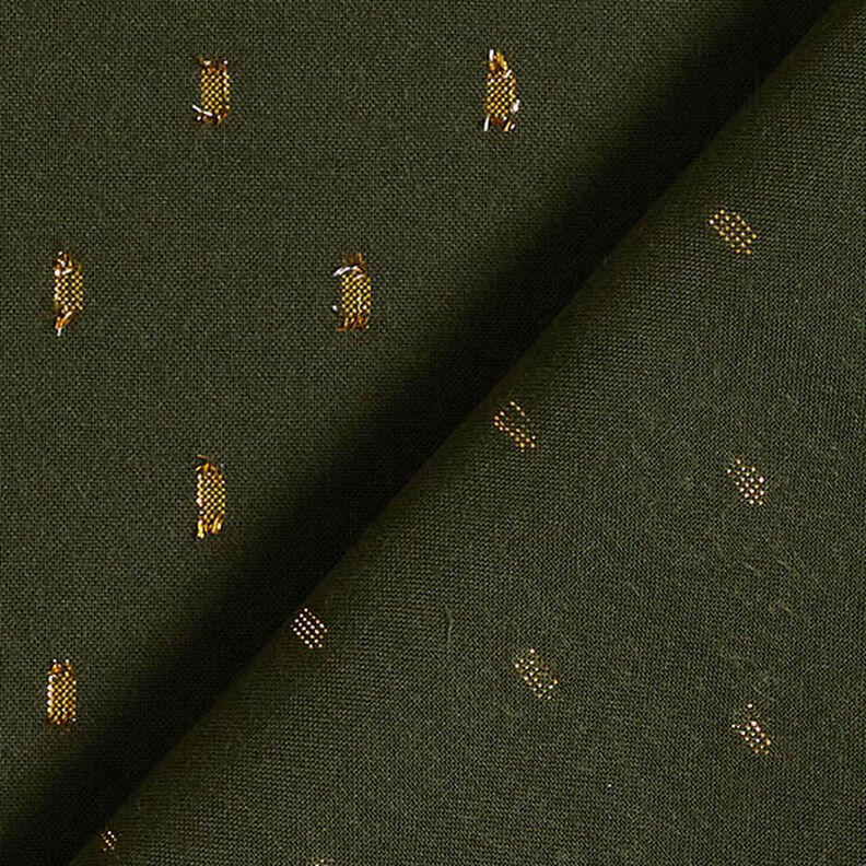 Glitter droplets viscose fabric – dark green,  image number 5