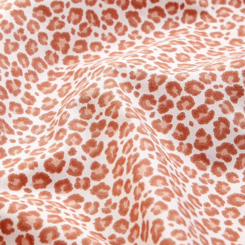 Cotton Cretonne small leopard print – ivory/copper,  image number 2