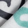 Cosy Fleece big hearts – silver grey/dark green,  thumbnail number 5