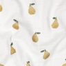 Double Gauze/Muslin Pear Digital Print | Poppy Fabrics – white/yellow olive,  thumbnail number 2