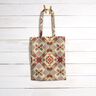 Decor Fabric Tapestry Fabric Cross stitch – light beige/carmine,  thumbnail number 7
