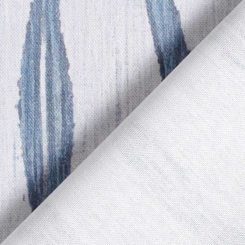 Decor Fabric Half Panama wavy stripes – blue, image number 4
