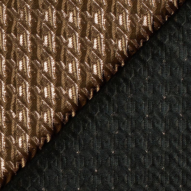 Cloqué Glitter houndstooth – medium brown, image number 4