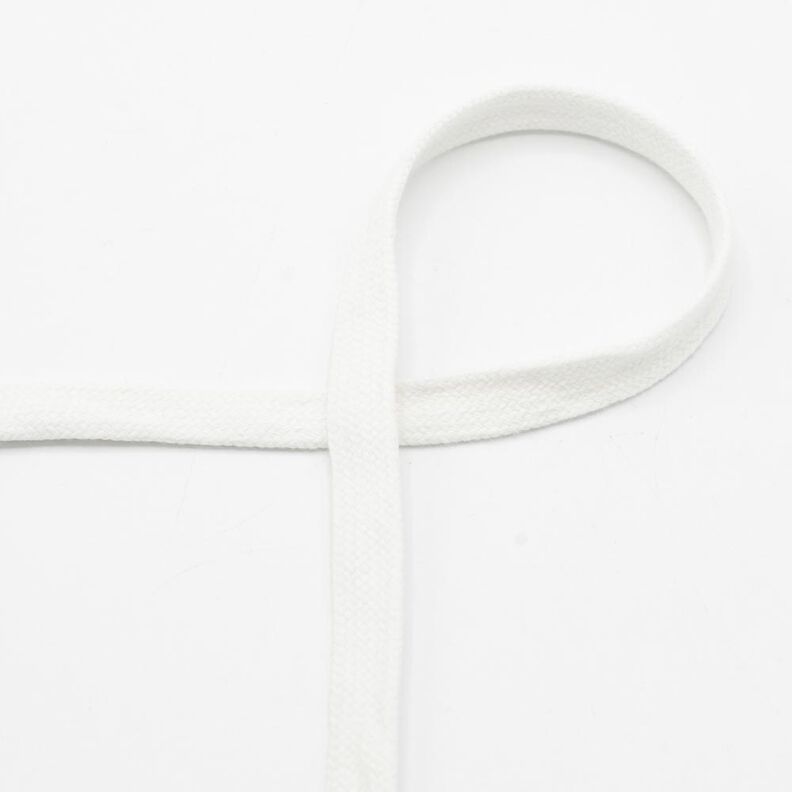 Flat cord Hoodie Cotton [15 mm] – white,  image number 1