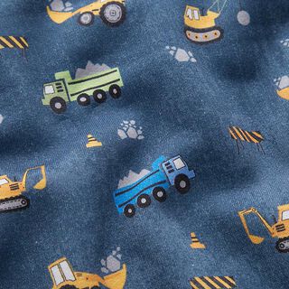 Brushed Sweatshirt Fabric Building Site Mottled – denim blue, 