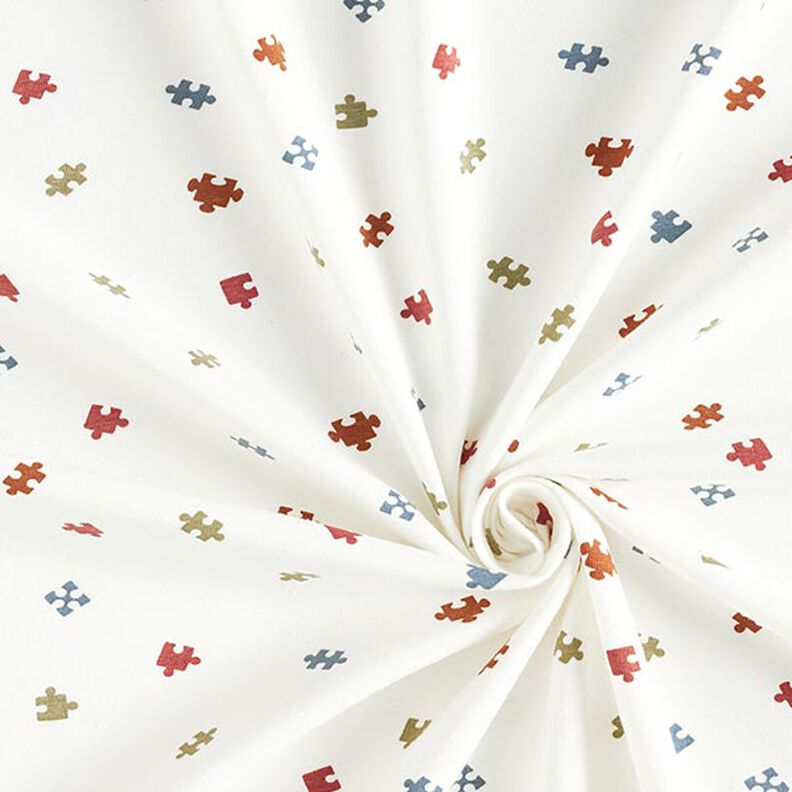 Cotton Jersey puzzle pieces – offwhite,  image number 3