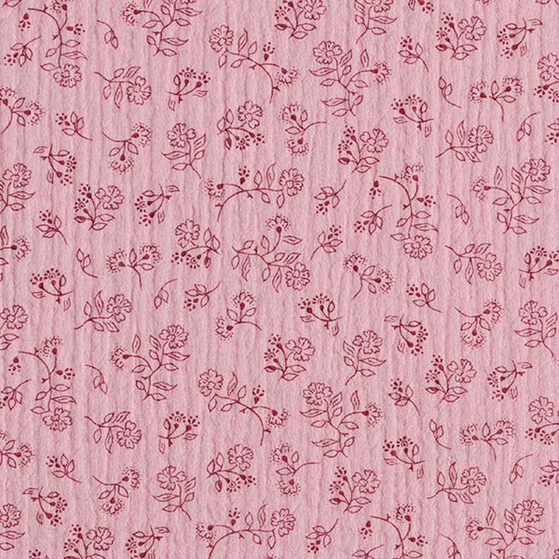 Double Gauze/Muslin Small Floral Vines – pink,  image number 1