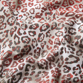 GOTS Cotton Poplin Leopard print | TCC x LOOKS by Wolfgang Joop – carmine/light taupe, 