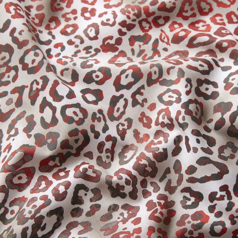 GOTS Cotton Poplin Leopard print | TCC x LOOKS by Wolfgang Joop – carmine/light taupe,  image number 3