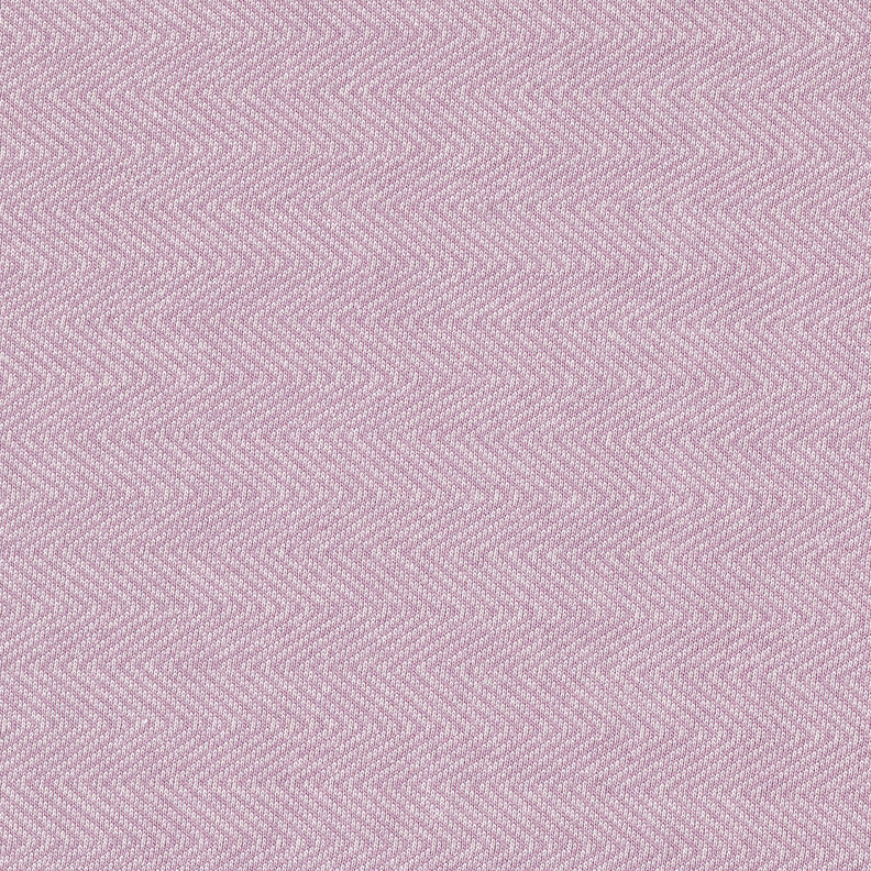 Winter sweatshirt fabric horizontal stripes – lavender/white, image number 1