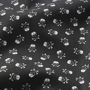 skull poplin – black/white, 