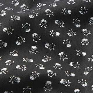 skull poplin – black/white, 